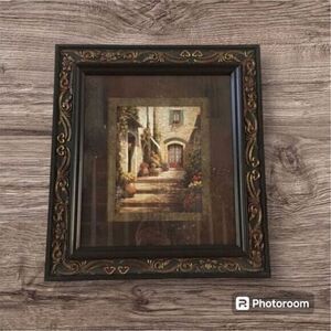 NWT Hobby Lobby Italian Printed Artwork Rustic Romantic Wall Art Framed